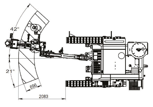 Working area for vertical well drilling